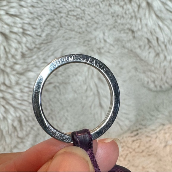 Authentic Hermes Purple Leather Carmen Key Holder - Picture 4 of 5